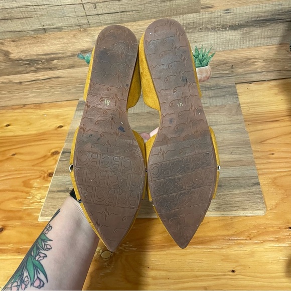 ModCloth mustard Yellow Weave Between pointy toe ballet flats women’s size 8.5 - Picture 5 of 6